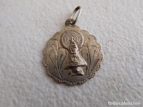 Antiguidades: Medalla antigua de plata N.S. del Pilar de Zaragoza